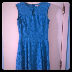 Turquoise lace dress